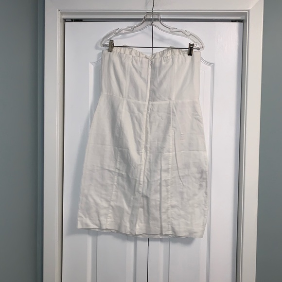 BANANA REPUBLIC white Strapless Dress size 14 - Picture 5 of 13